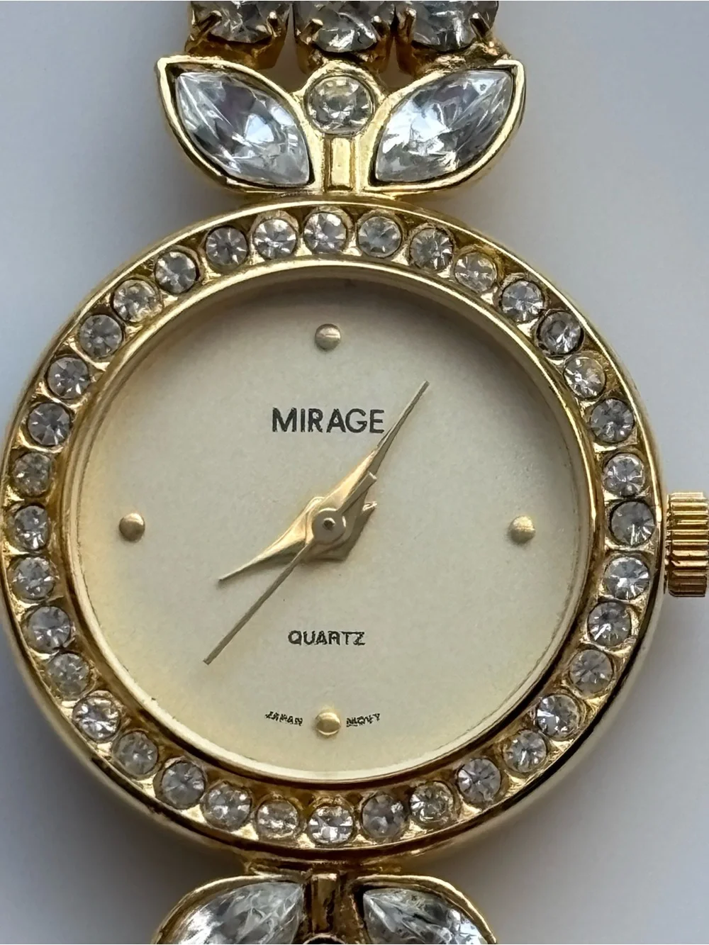 Hong Kong Vintage Mirage Gold-Tone Quartz Bracelet Watch